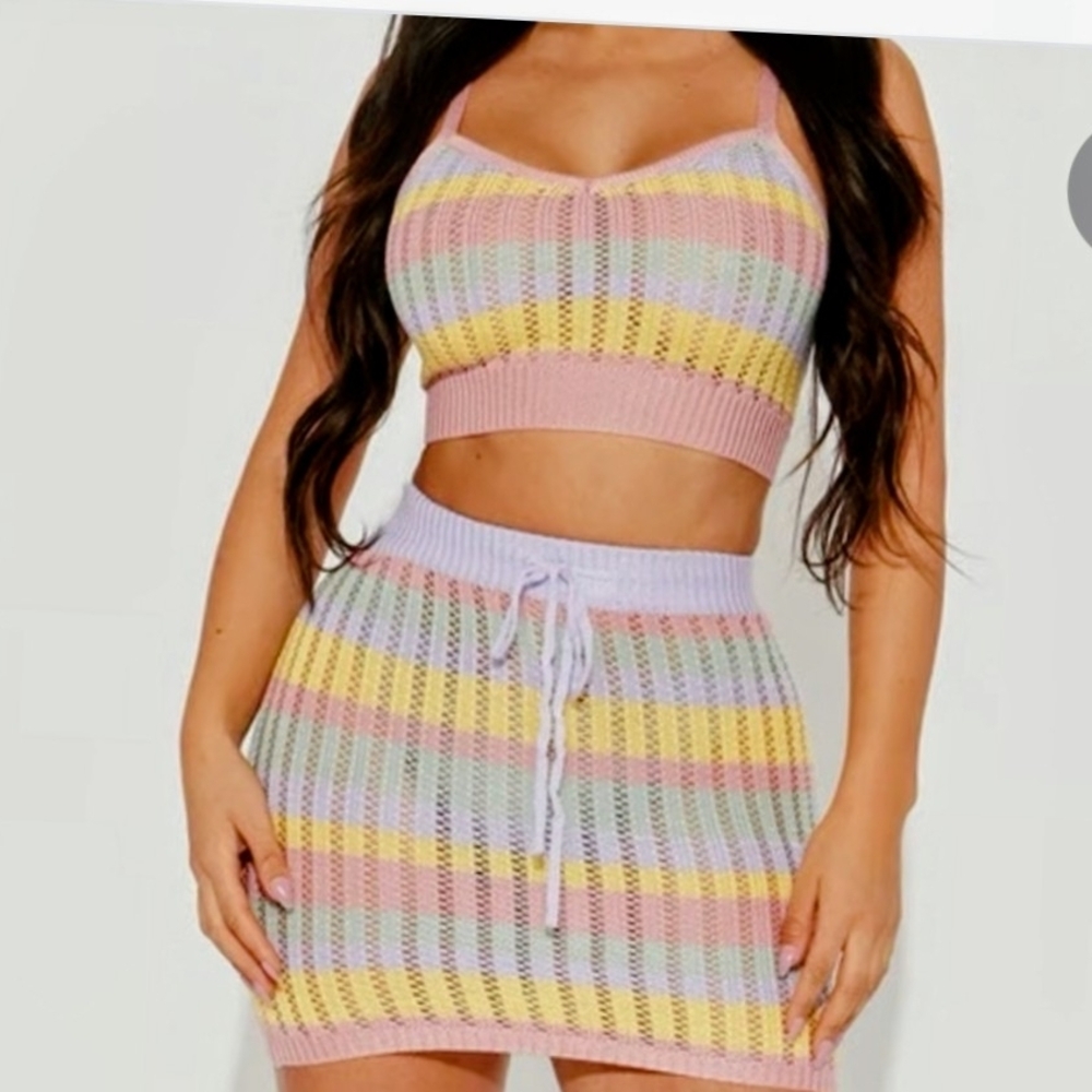 Kohl's Multicolor Knit Skirt Set